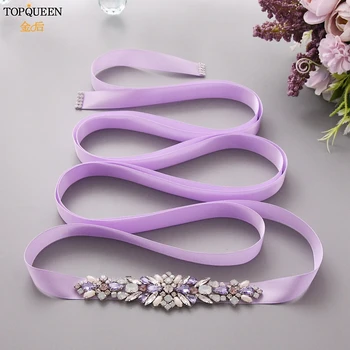 

TOPQUEEN Luxury Bridal Wedding Belt Colorful Rhinestone Belt Formal Bridal Jewelry Ladies Diamond Belts Fast Delivery S451