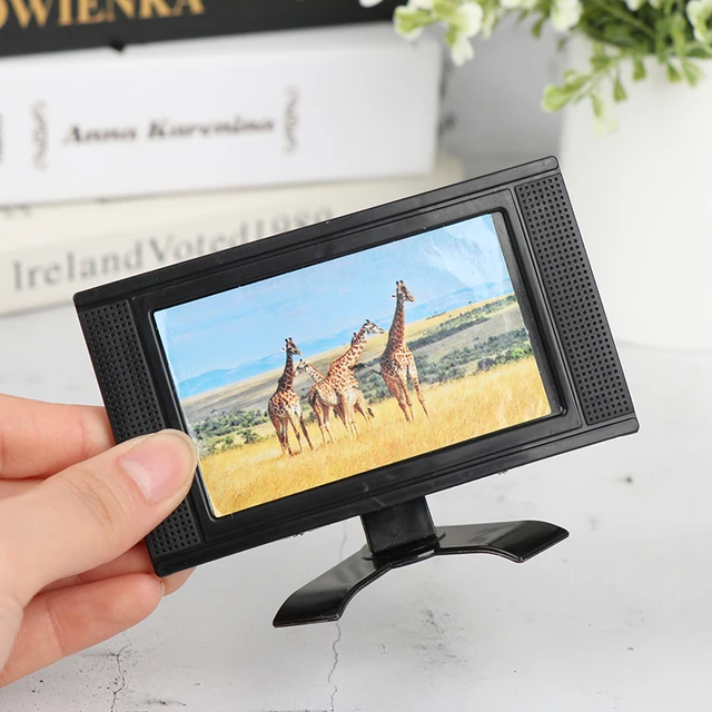 New Hot!1Pc Mini LCD TV Dollhouse Miniature LCD TV Model Doll House Home Furniture Decor For Kids Great Gift 1