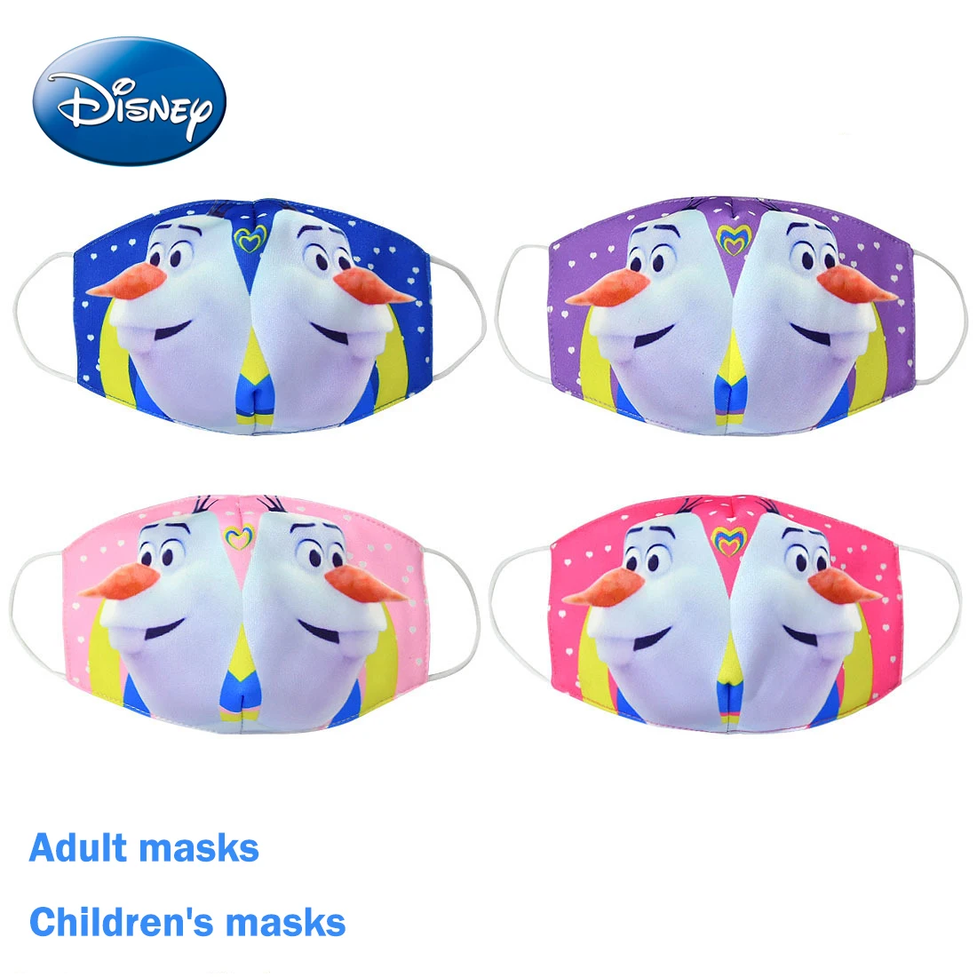 

Original Kids Masks Frozen Olaf Pattern Reusable Breathable Anti-haze Protection Face Mouth Mask Child birthday Gifts for Girls
