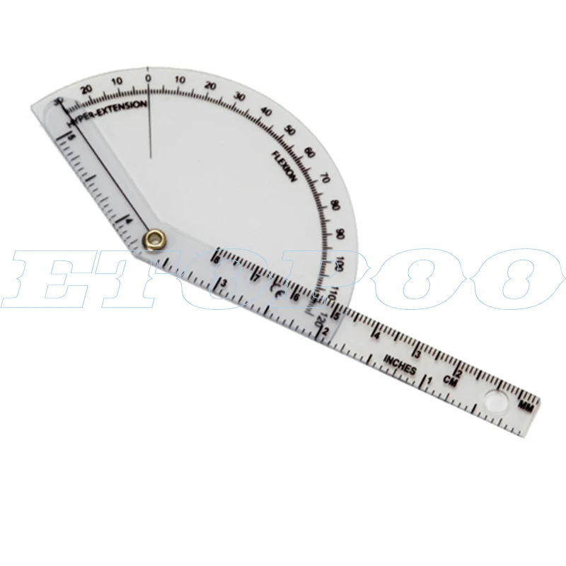 finger ruler ПВХ ЭКГ линейка ЭКГ Гониометр медицинская PD линейка Userful мульти-линейка 360 градусов Гониометр угол медицинский спинномозговой линейка см/дюйм - Цвет: finger ruler