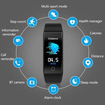 

Smart Watch Body Temperature Heart Rate Monitor Fitness Watch Music Control Sport Smartwatch Men Women 2020 New