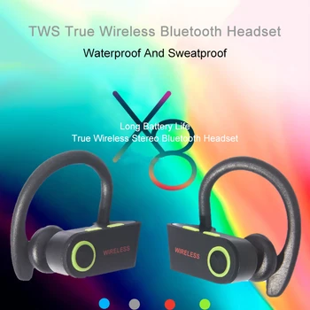 

Wireless Headsets Bluetooth 5.0 Earphones TWS Earpieces Handfree True Earbuds Noise Canceling Earphone Sports Headset
