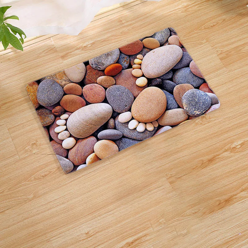 3D Cobble Stone Carpet Door Mats Doormat Outdoor Kitchen Living Room Floor Mat Rug Area Waterproof hallway Welcome Floor Mat Rug