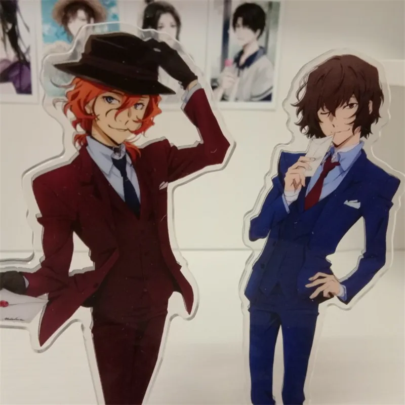 2 шт. 50% скидка Bungo бродячие Собаки Фигурки акриловая Игрушка Аниме Dazai Nakajima Atsushi