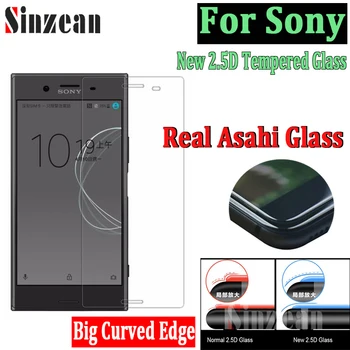 

50pcs New 2.5D big curved edge Asahi For Sony XZ1 Compact/XZ2 Compact/XZ Premium Clear Tempered Glass For Xperia 1/Ace 2.5D 9H