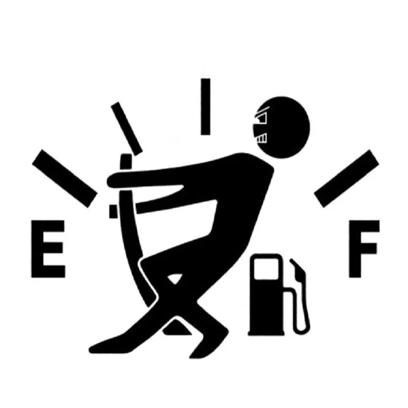 Funny Car Sticker Reflective Hella flush Pull Pointer For Full Fuel Tank Future end point Car Sticker Vinyl Decal Wholesale