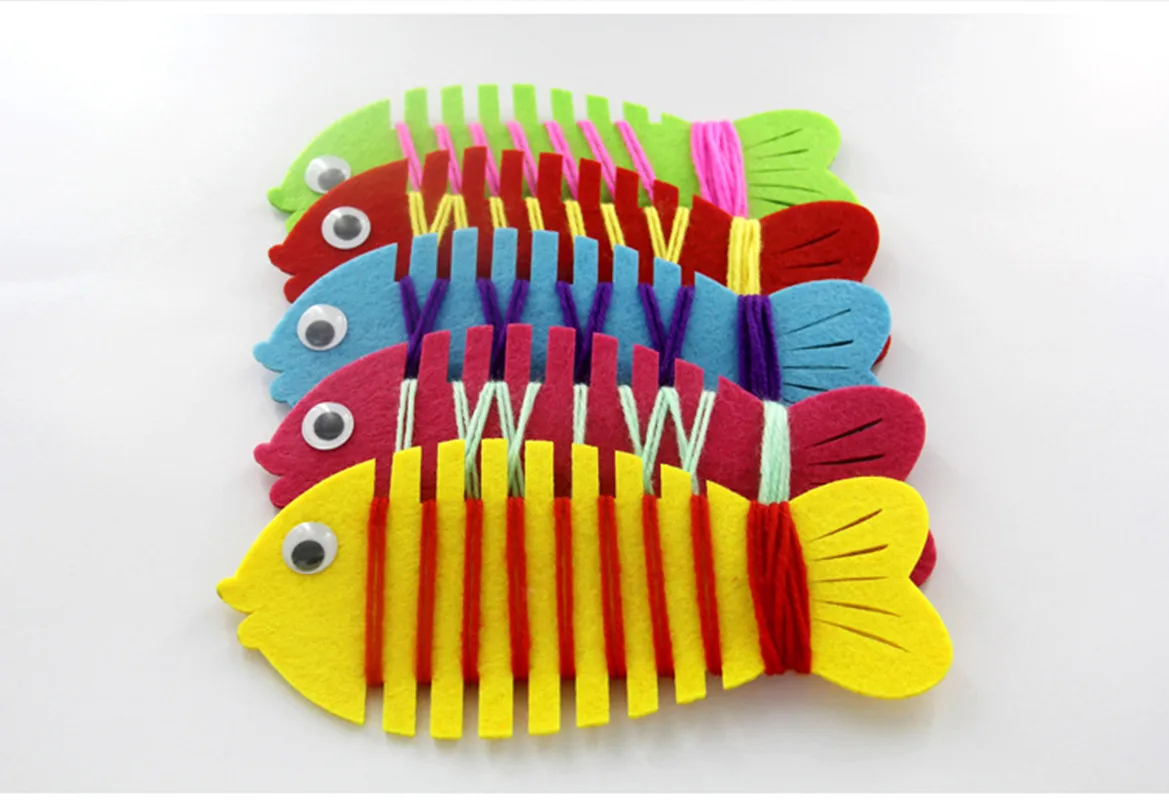 DIY Montessori Toys Kindergarten Threading Wear Line Fish Manual Game Puzzle Learning Education Toys Aids Math Toy for Children