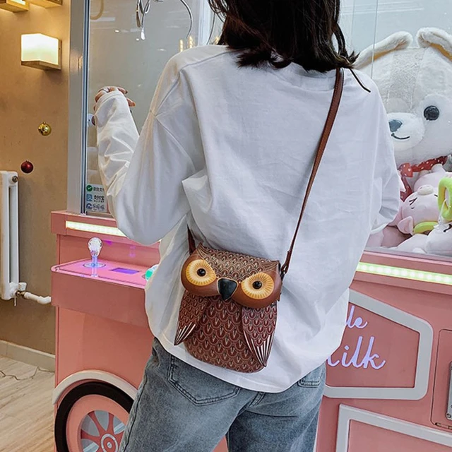 Women Pu Leather Owl Design Handbags Shoulder Bag Female Hand Bags with  Adjustable Long Strap - AliExpress