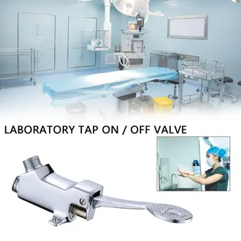 

Houshold Bathroom Stainless Steel Foot Pedal Control Tap Faucet Vertical Supplies Basin Sink Bathroom H9Z4