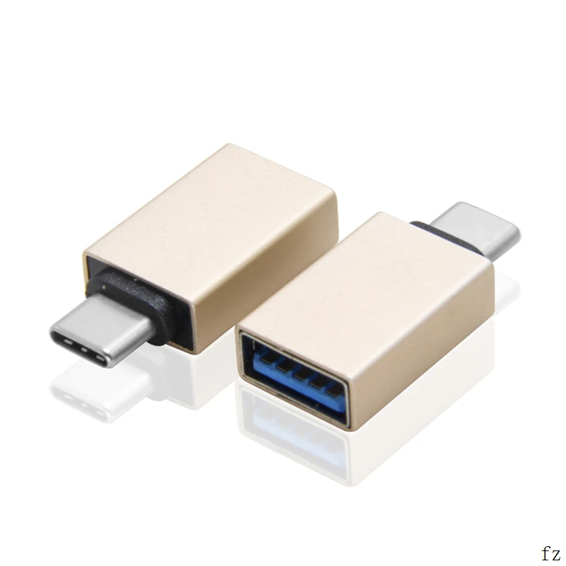 100 шт. USB 3,1 type C адаптер типа OTG C штекер USB 3,0 A Женский конвертер OTG функция для Macbook Google Chromebook