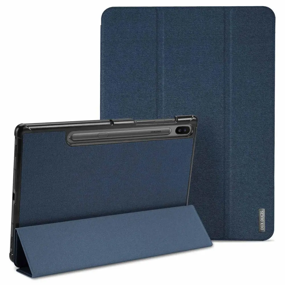 DUX DUCIS Smart PU кожаный чехол для samsung Galaxy TAB S6 откидной Магнитный чехол для планшета samsung TAB S6 10,5 дюймов чехол - Цвет: Blue