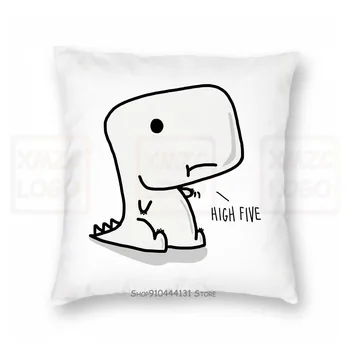 

High Five Pillow case Men Funny Dinosaur Baby Dino Print Clothes Mens Cotton S Hip Hop Simple Cartoon Top Tee