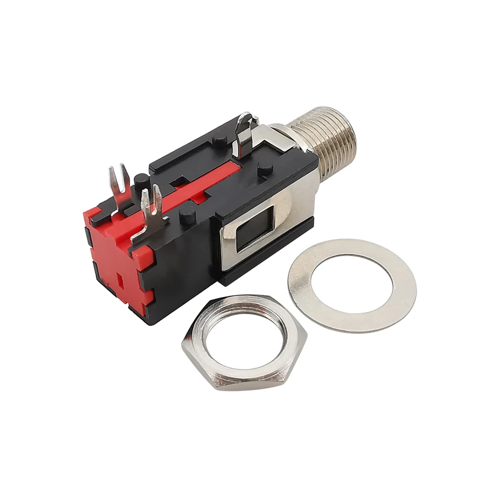 Presa Femmina Jack Stereo 6,35mm 1/4" Per Pannello Chassis - 3 Poli - ELCART 04/03142