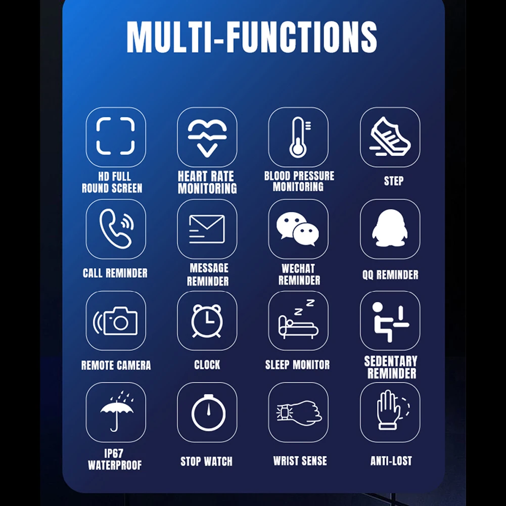 SANDA Смарт Bluetooth часы сенсорный экран Музыка контроль здоровья трекер сообщение напоминание наручные часы Совместимость для Android iOS