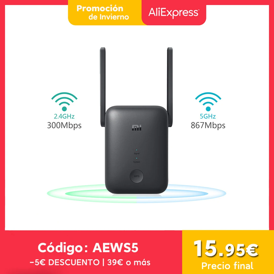 Wi-Fi-повторитель Xiaomi AC1200 5 ГГц 1200 Мбит/с | Компьютеры и офис