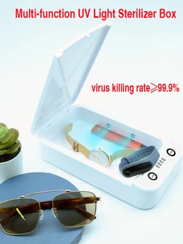 

5V USB Portable Dual UV Light Sterilizer Box mask Jewelry Phones Cleaner Personal Sanitizer Disinfection Case for Home