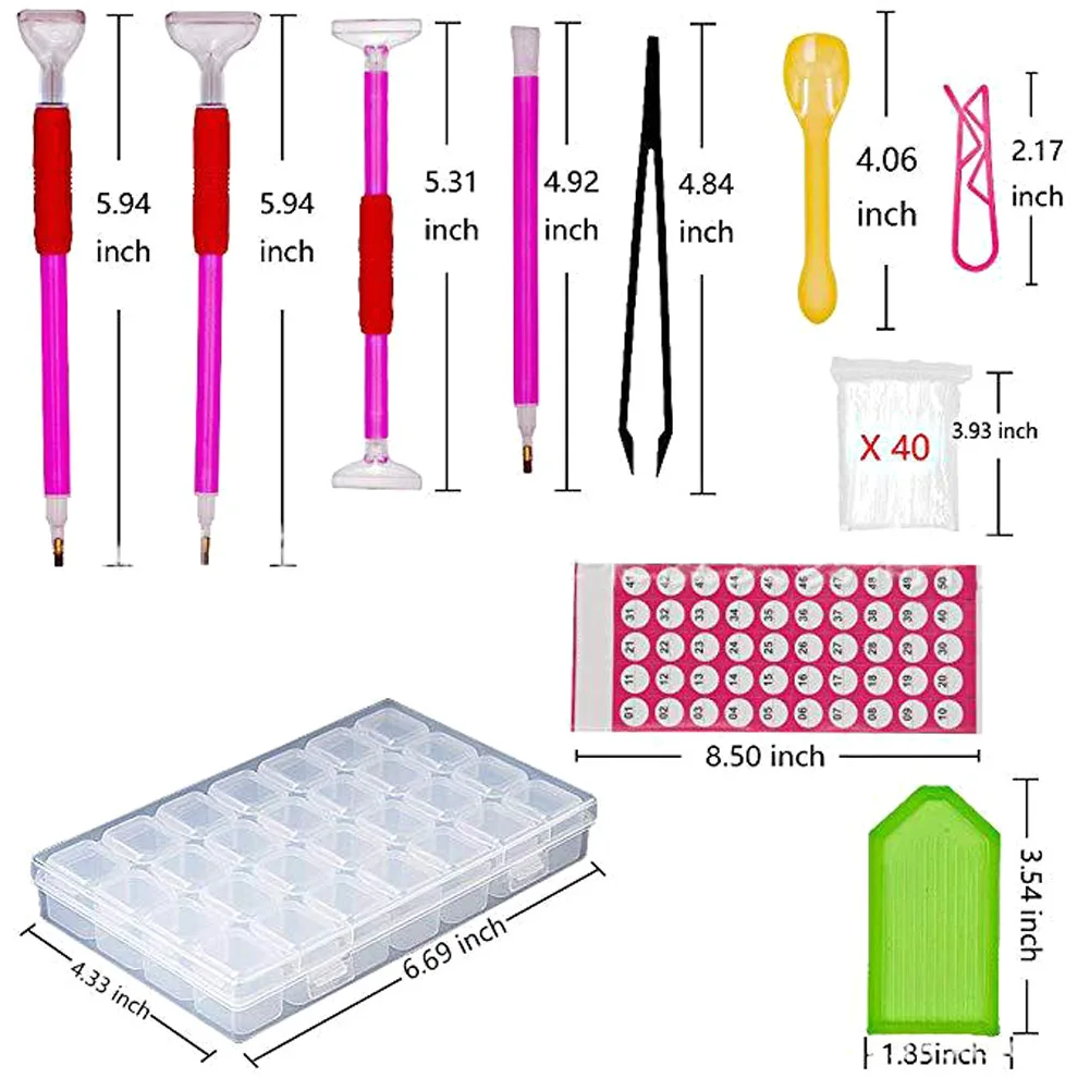 1 набор 5D DIY инструмент для алмазной живописи набор инструментов для вышивки крестиком с ящиком для хранения SNO88