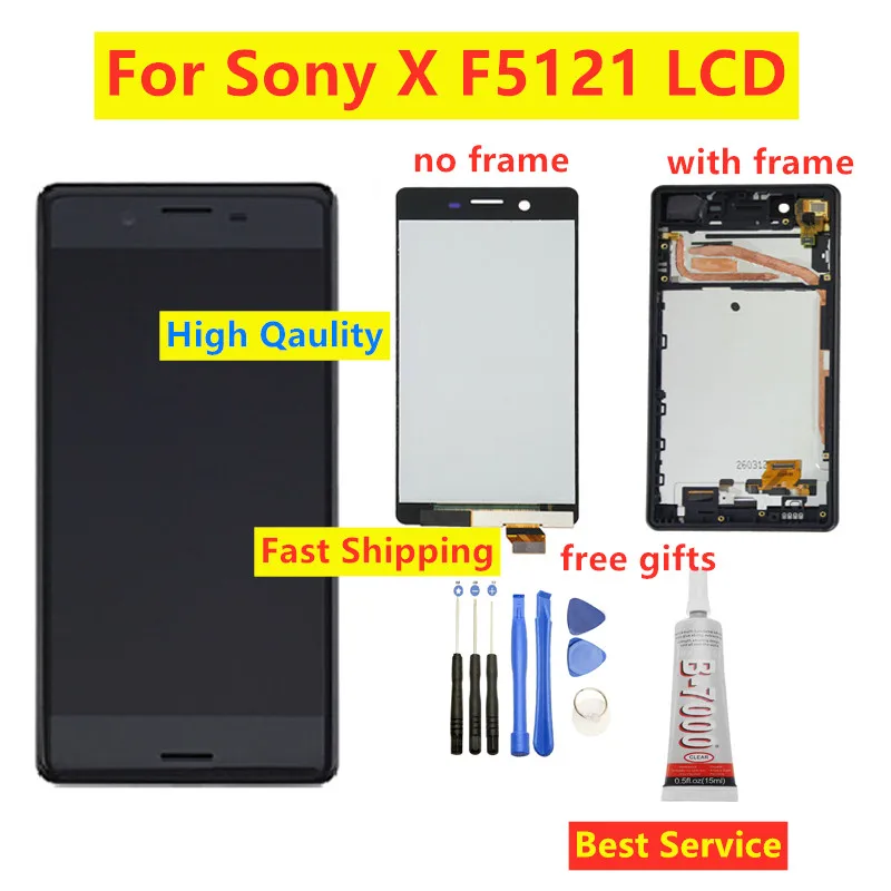 

High Qaulity NEW LCD For Sony Xperia X LCD F5121 Touch Screen Digitizer Assembly With Frame For Sony Xperia X LCD F5121