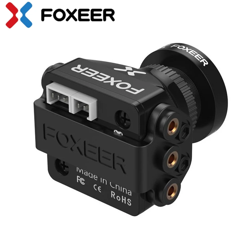 Online Cámara FPV, Foxeer Razer Mini HD 5MP 2,1mm M12 lente 1200TVL estándar FPV Cámara 43 169 NTSC PAL conmutable 4ms cámara de latencia