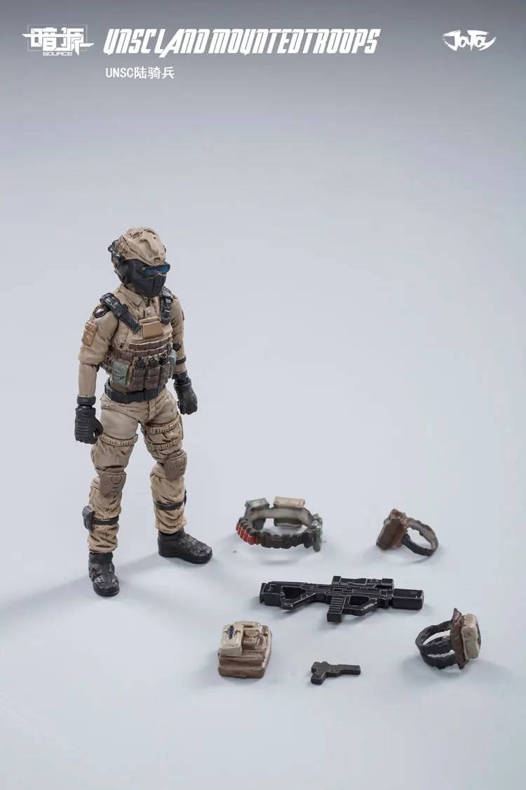 JOYTOY 1:25 фигурка солдата UNSC Land кавалерия фигурка Военная Модель Коллекция игрушек подарок - Цвет: RD12501UNSC-B