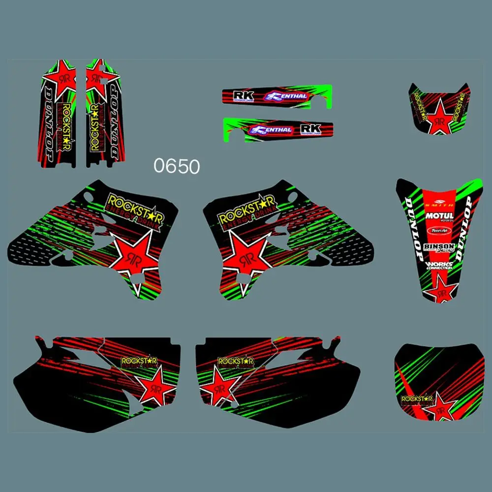 

New Full Graphics Decals Stickers Custom Number Name Glossy Bright Stickers Waterproof for YAMAHA YZ250F YZ450F 2003-2005