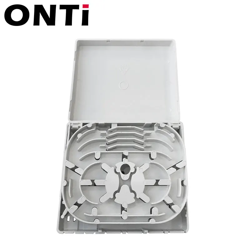 ONTi 10pcs / lot Fiber Optical Terminal Junction Box,4-Port Fiber Panel Box Desktop Place SC FC LC Adapters for FTTH,FTTO,FTTD