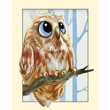 GATYZTORY 5D алмазная живопись полный квадрат DIY домашний декор мозаика Стразы Картина на холсте с логотипом на заказ настенная художественная мультяшная сова