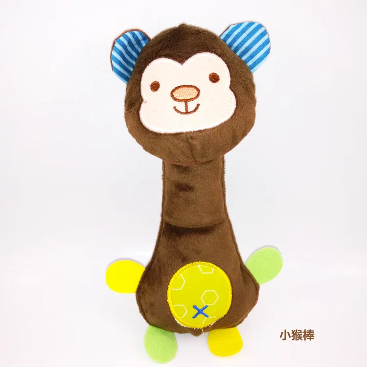 Monkey Rod Детская игрушка-погремушка в виде животных для новорожденных - Цвет: Monkey Rod