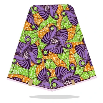 

Nigerian Wax Prints Cotton Fabric By The Yards 100%High Quality Ankara African Wax Dye Block Printed Fabric For Sewing RV10-28