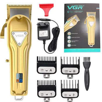 

Professional All-metal Men Electric Hair Clipper Cordless LCD Hair Trimmer Gold Silver Hair Cutting Machine Dropshipping 40#6