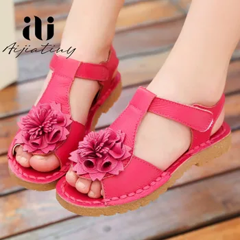 

toddler girls sandals 2020 Genuine Leather cute sandals for kids little girl sandal flowers