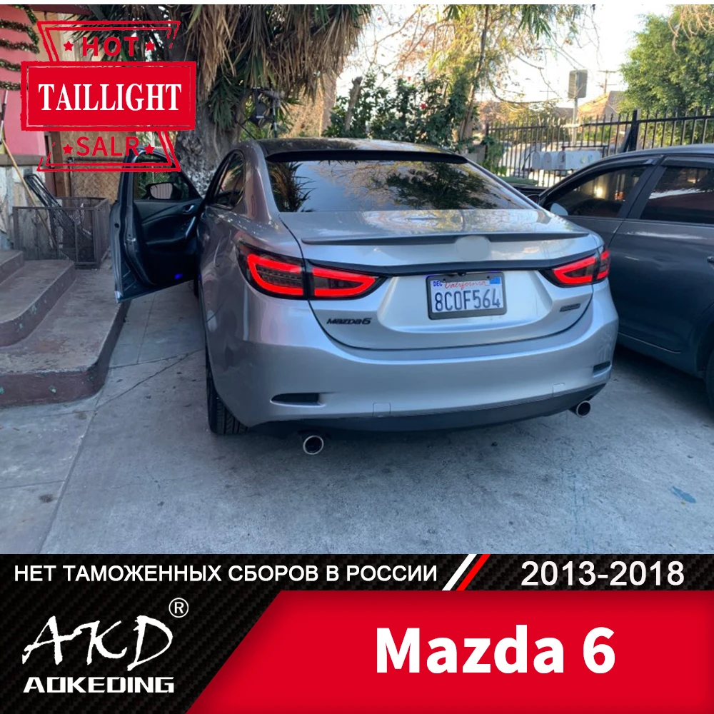 Tail Lamp For Car mazda 6 2013-2018 mazda6 LED Tail Lights Fog Lights Day Running Light DRL Tuning Cars Accessories