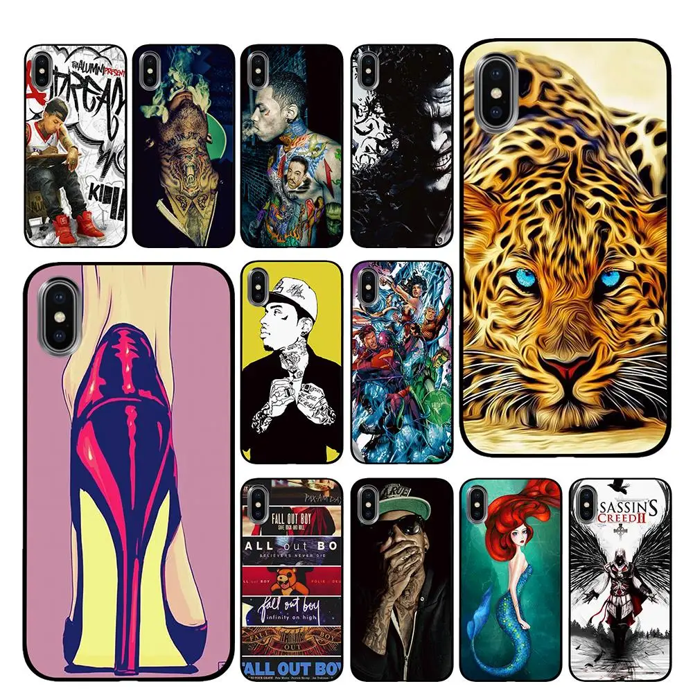 Wild leopard Черный ТПУ для iPhone 5 5S SE 6 6s 7 8 Plus X XS Max XR чехлы телефонов | Мобильные телефоны