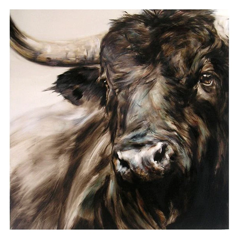 Картина маслом бык