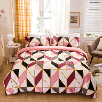 

Fashion Simple Style home bedding sets 2/3 pcs duvet cover sets(1duvet cover,1/2 pillow cases) Bedding Set bed set 2020