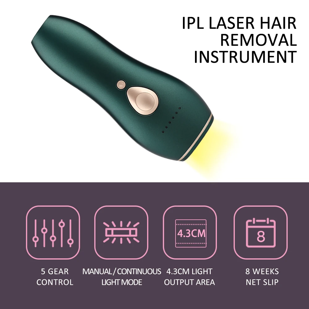 Depilador a laser, depilador com pulso permanente