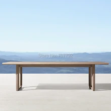 Погода уличная мебель из тиковой древесины большой деревянный обеденный стол