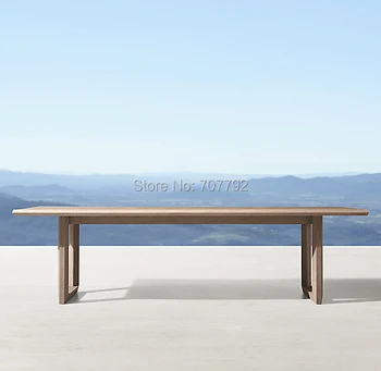 

Weather Teak outdoor furniture large wooden dining table