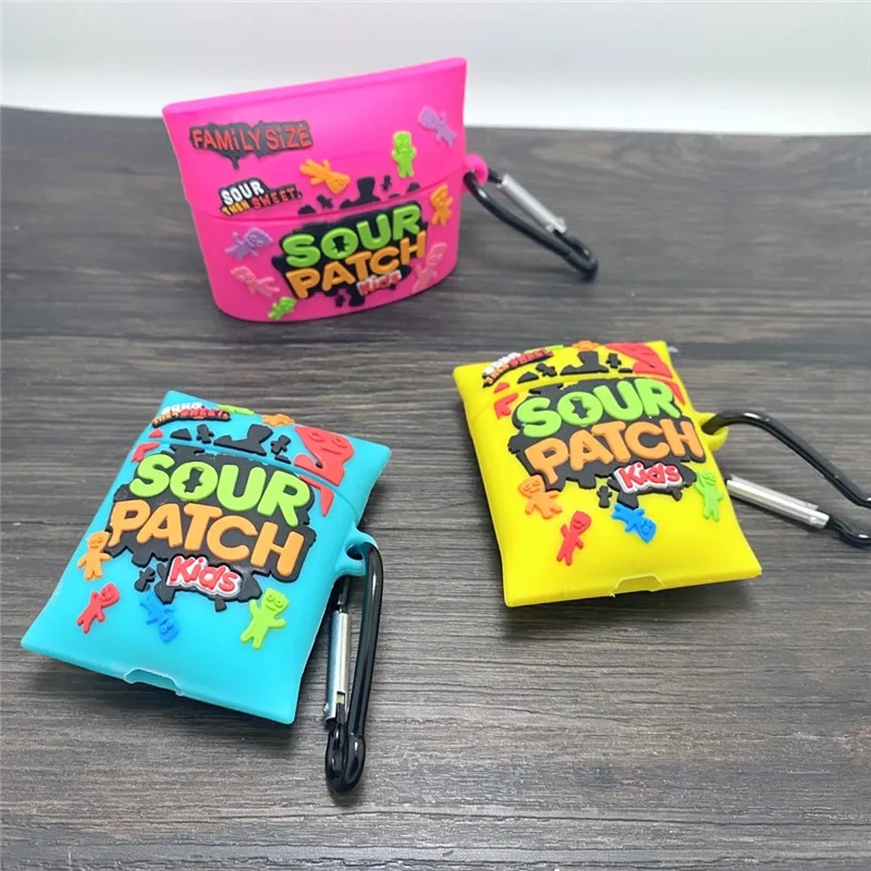 

For Airpods Case,Colorful Sour Patch Case For Airpods 1/2 Case,Soft Silicone Earphone Headphone Cover For Airpods Pro For Kids