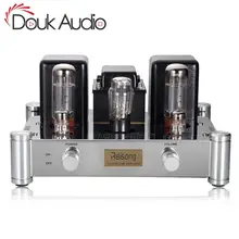 Douk аудио Hi-end EL34 вакуумный ламповый усилитель HiFi 2,0 канальный одиночный класс A стерео усилитель мощности 12 Вт* 2