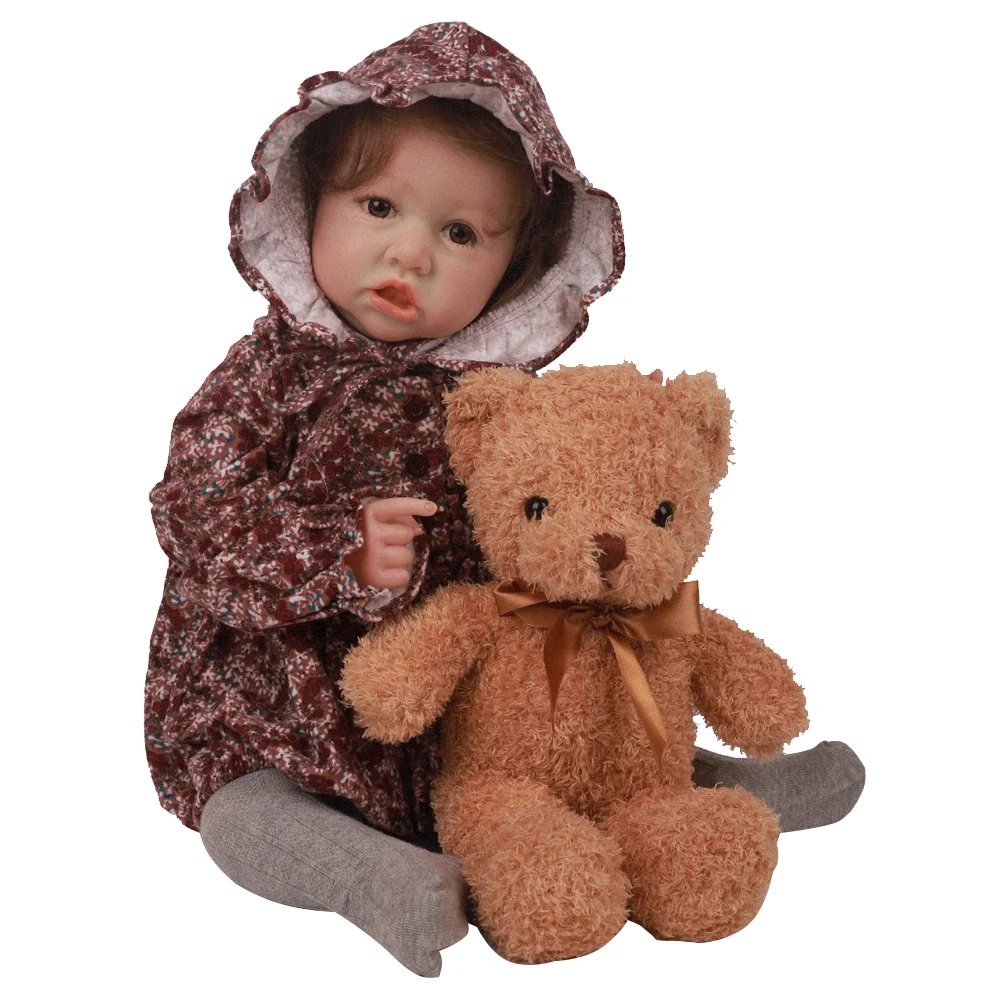 2" прекрасная мода Bebe Reborn Baby Doll полное тело мягкий винил тело силиконовый тело Реалистичная кукла ребенок день рождения Рождественские подарки 50 см