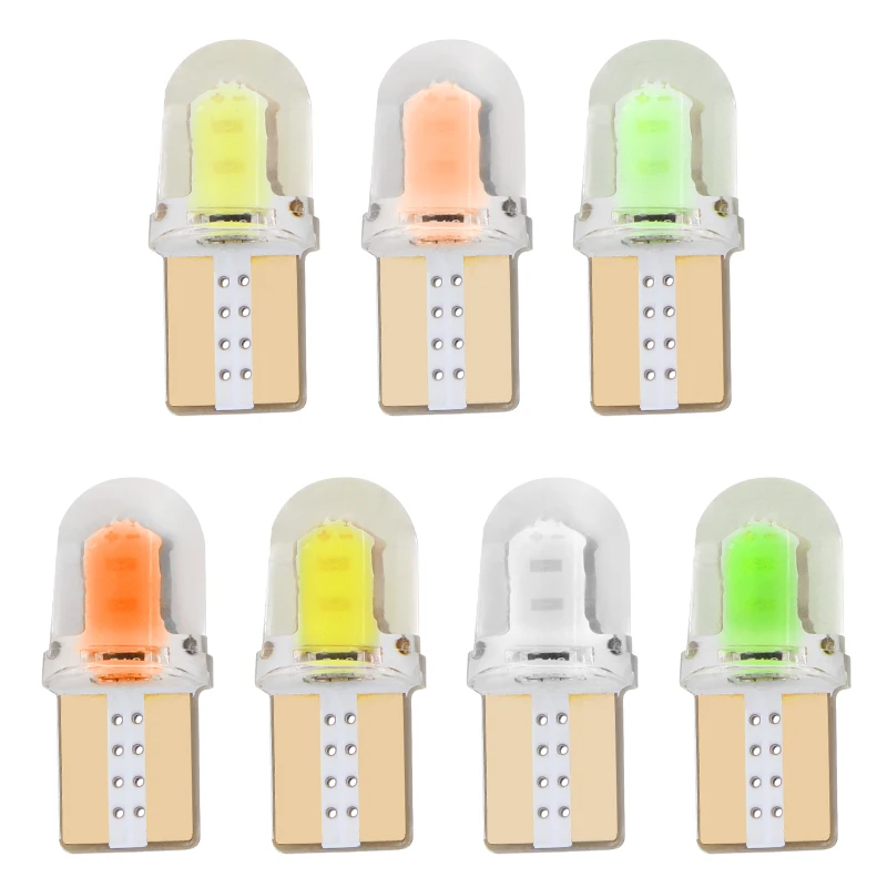 1 шт. T10 W5W WY5W 501 168 2825 силикагель COB Светодиодный силиконовый чехол