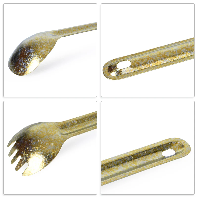 Boundless Voyage Ультралегкая Титановая Ложка с длинной ручкой Spork Открытый Кемпинг разноцветные блюда столовые приборы