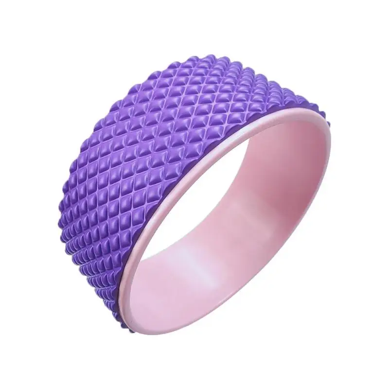 Нескользящие круги для йоги, тренировки спины, талии, изящные и красивые, простые и благородные, роликовые колеса для фитнеса, бодибилдинга - Цвет: Фиолетовый
