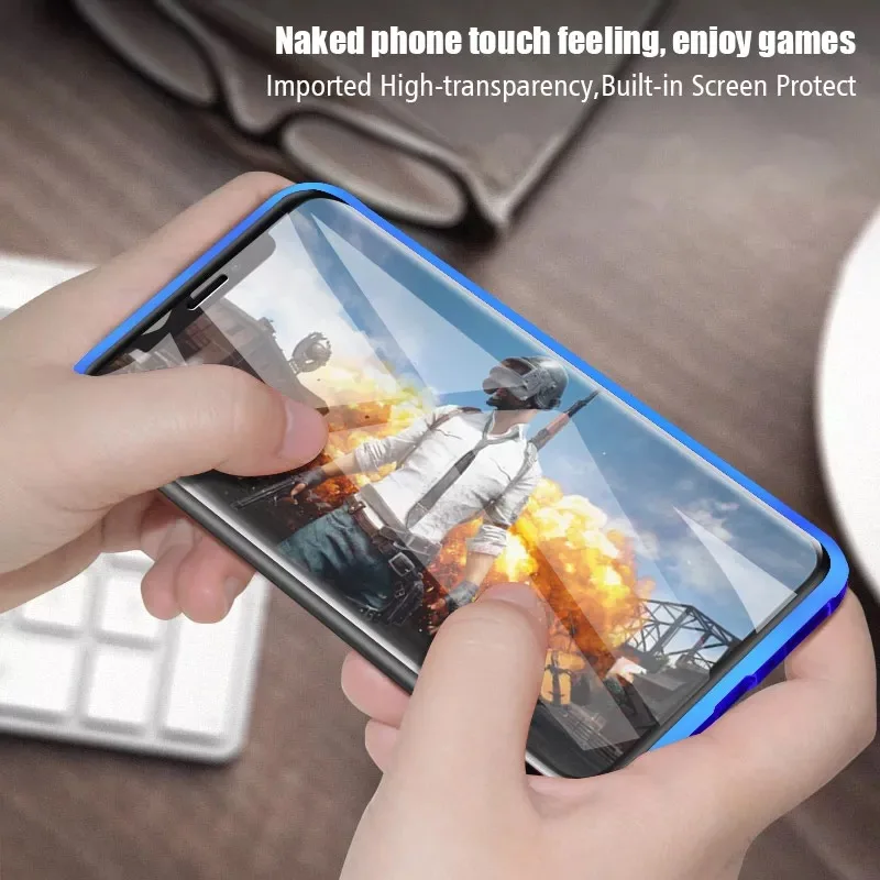 Magnetic Metal Privacy Tempered Glass Phone Case For Samsung galaxy Note 10 Plus 8 9 S10 S9 S8 For Samsung S20 Ultra S10 plus Magnetic Metal Privacy Tempered Glass Phone Case For Samsung galaxy Note 10 Plus 8 9 S10 S9 S8 For Samsung S20 Ultra S10 plus