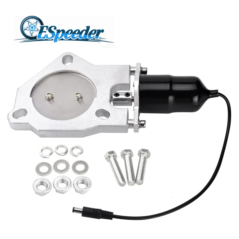 ESPEEDER 2.5 Inch Electric Exhaust CutOut Cut Out Valve Kit Stainless