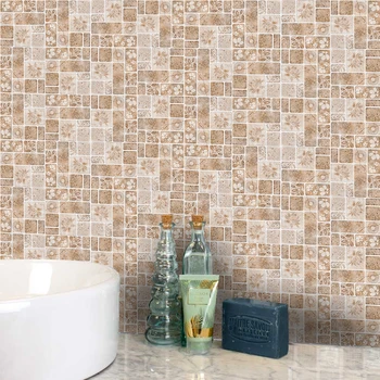 

Nordic style mosaic Tiles Stickers self-adhesive Bathroom Kitchen Licing Room wallpaper Home MTS012