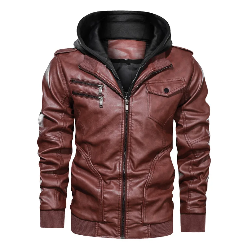 New Men's Leather Jacket Winter Autumn Mens Motorcycle PU Coat Warm Fashion Slim Outwear Male Brand Clothing Euro size S-3XL big and tall leather jacket