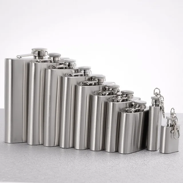 

Hip Flask Set Outdoor Drinking Liquor Whiskey Alcohol Wine Pot Stainless Steel Mini Leather Custom Hip Flask
