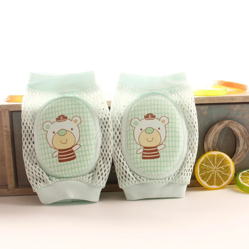 Green Bear Green Детские наколенники с героями мультфильмов, защитные дышащие сетчатые наколенники, гетры, детские леггинсы, аксессуары для подушек, Beenwarmers - Цвет: Green Bear Green